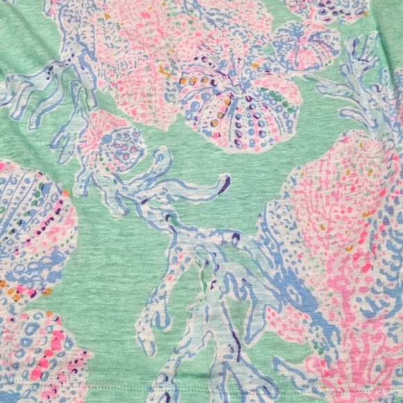 Lilly Pulitzer Mikela 100% Linen Short Sleeve T-shirt - Picture 6 of 9